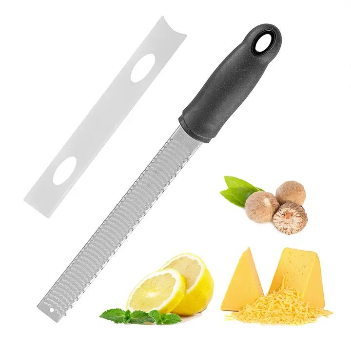 Citrus Zester - Stainless Steel with Black Handle