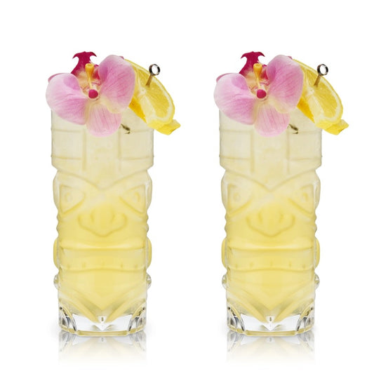 Pacific™ Crystal Cocktail Tiki Glasses - Set of 2 By Viski