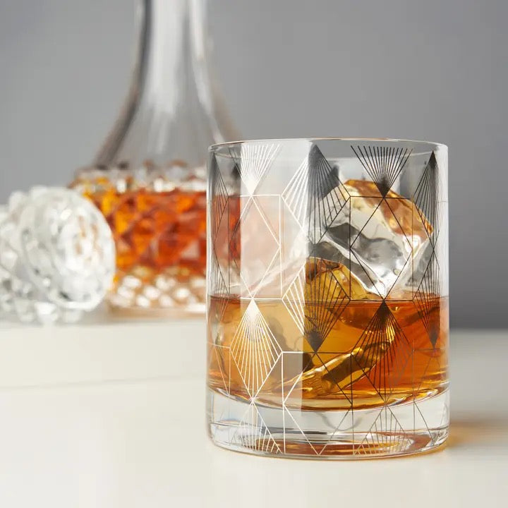 Viski Metropolis Deco Crystal Tumbler