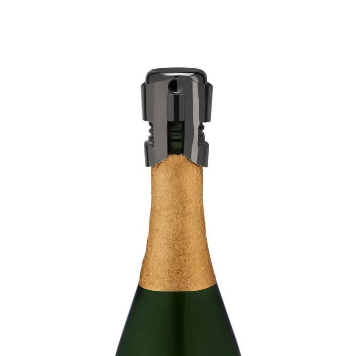 Viski Warren™ Black Gunmetal-Plated Champagne Stopper