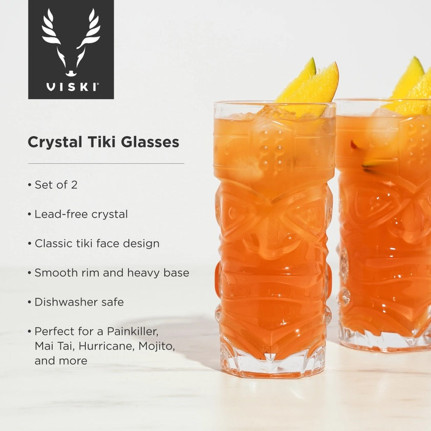 Pacific™ Crystal Cocktail Tiki Glasses - Set of 2 By Viski