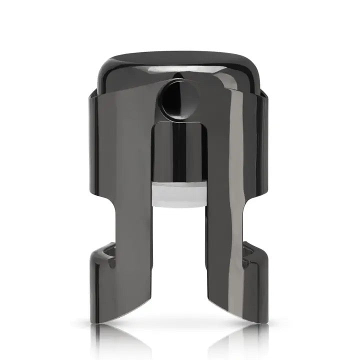 Viski Warren™ Black Gunmetal-Plated Champagne Stopper