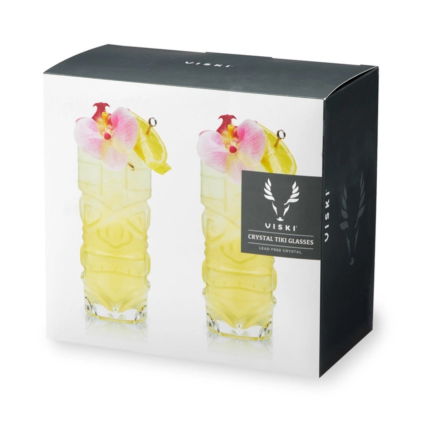 Pacific™ Crystal Cocktail Tiki Glasses - Set of 2 By Viski