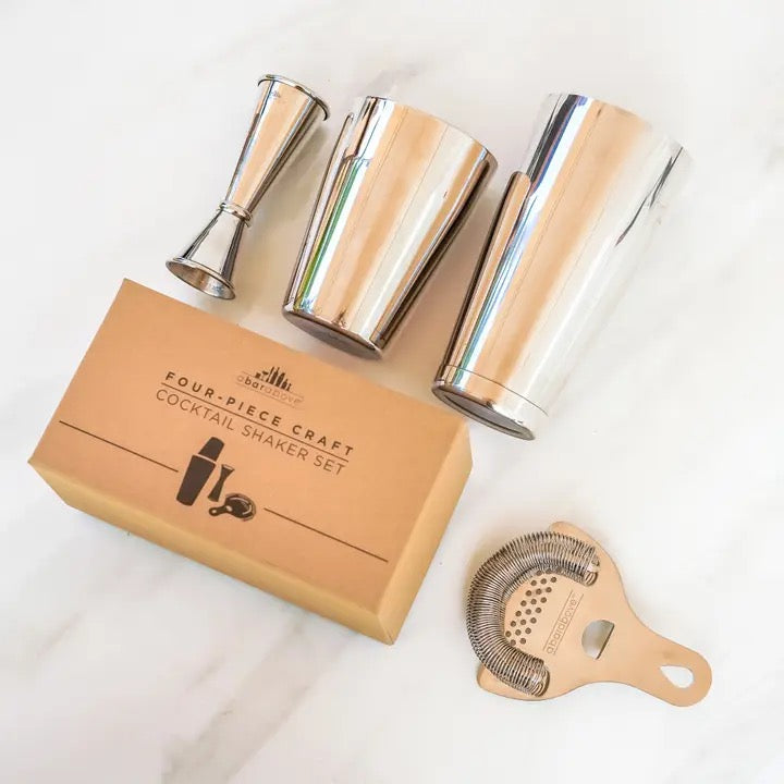 Craft Cocktail Bar Set - Stainless (4 Piece)
