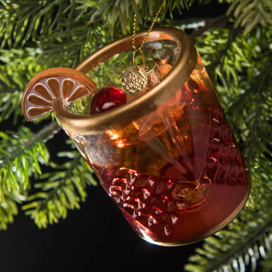 Old Fashioned Cocktail Holiday Ornament Christmas Decor