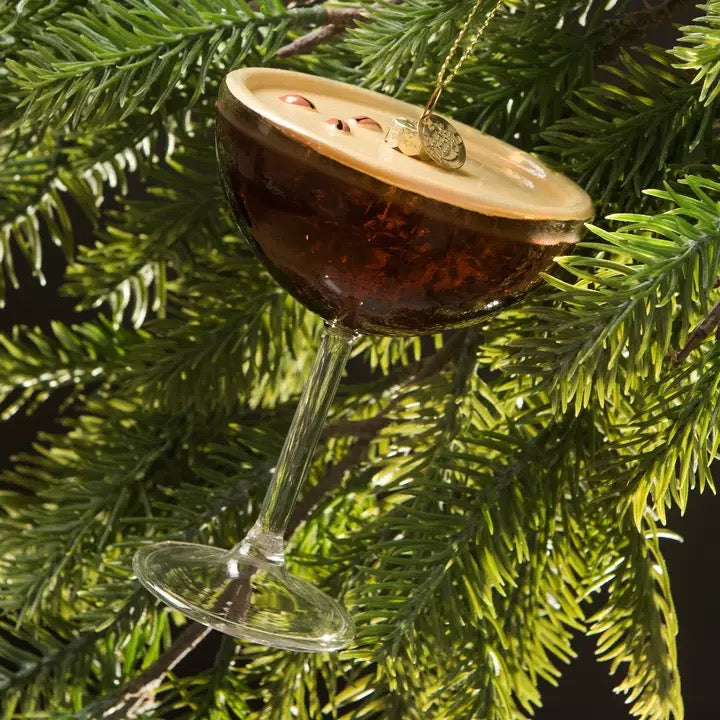 Espresso Martini Cocktail Christmas Ornament