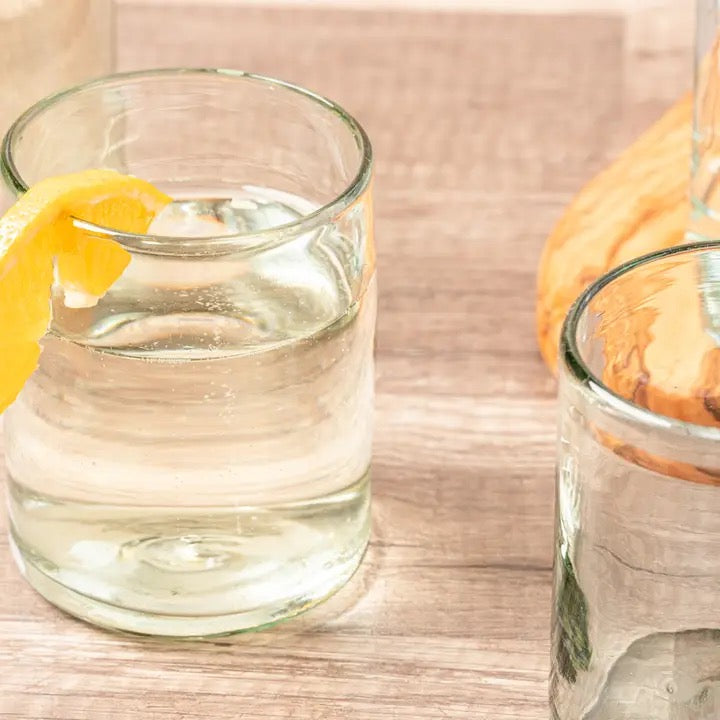 Handblown Mexican DOF Glasses - Clear