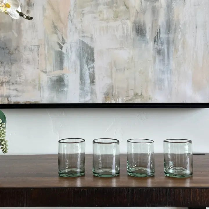 Handblown Mexican DOF Glasses - Clear