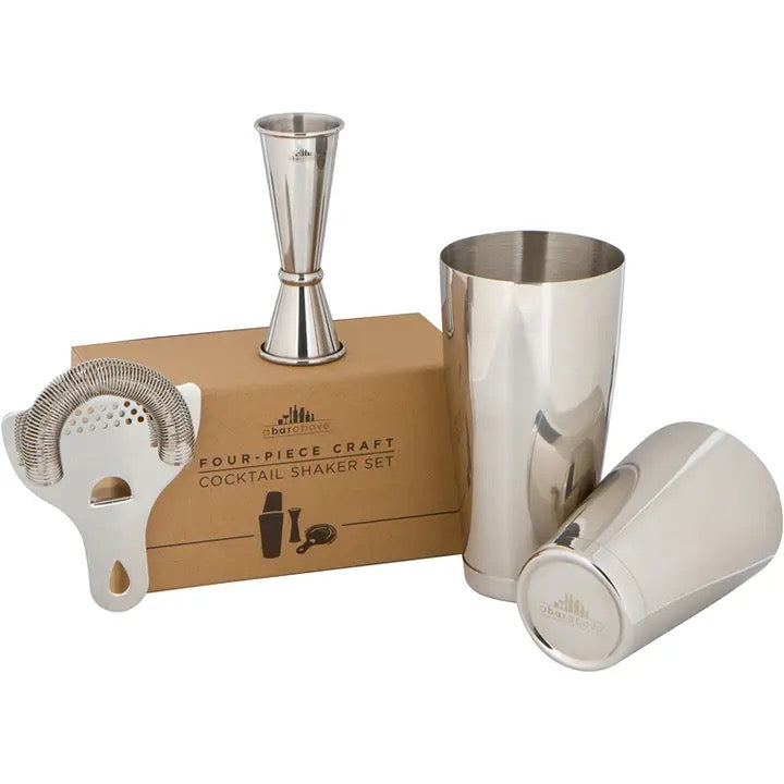 Craft Cocktail Bar Set - Stainless (4 Piece)