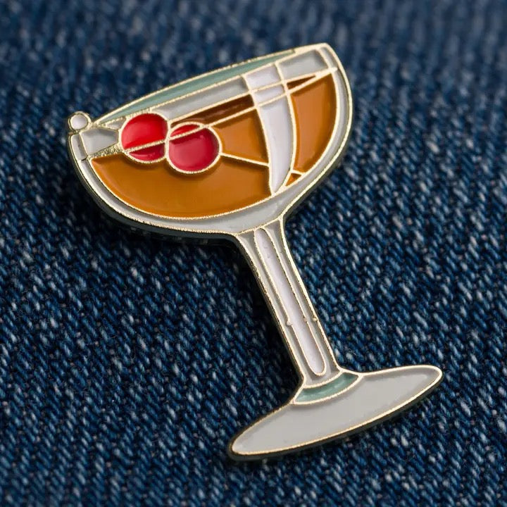 Manhattan Cocktail Pin