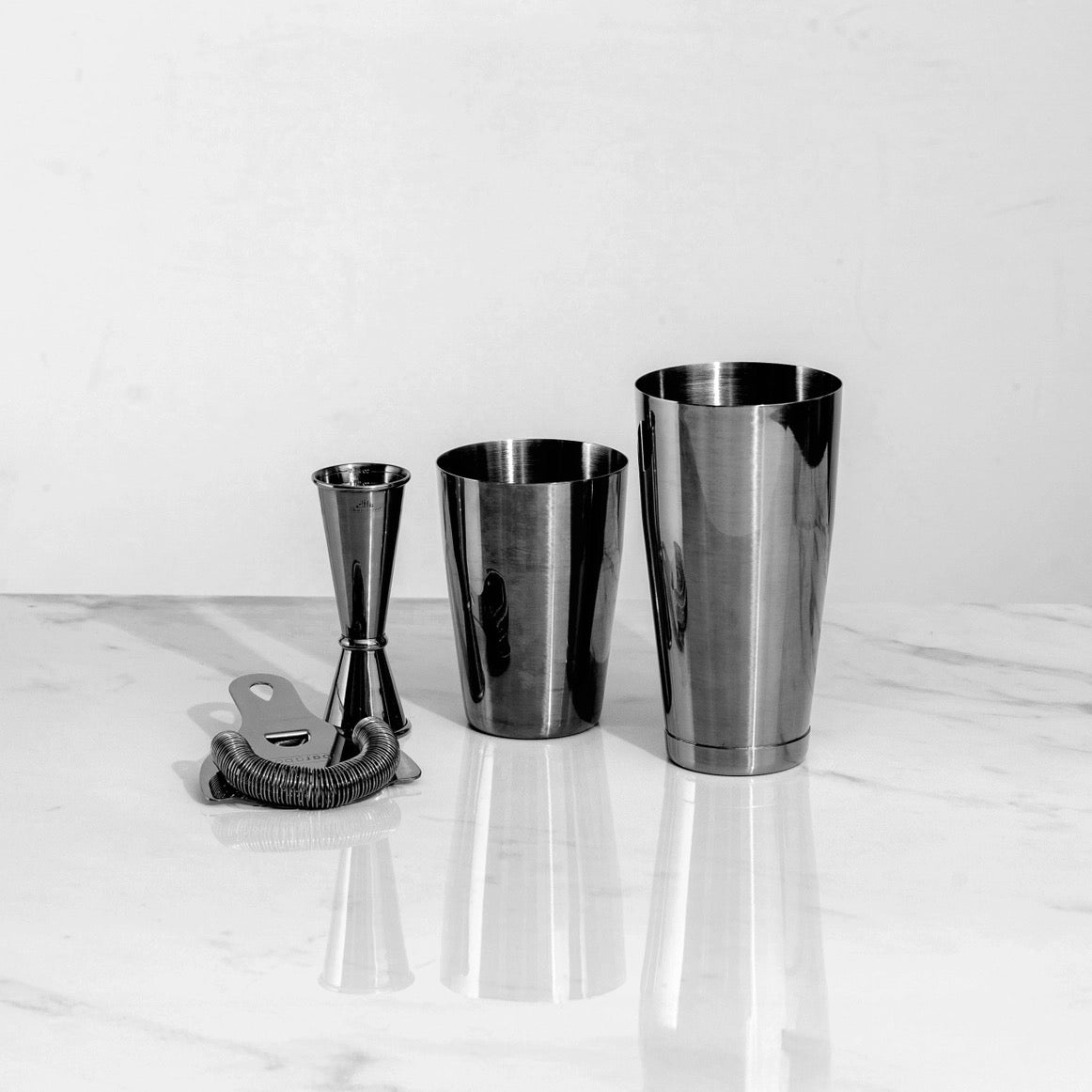 Craft Cocktail Bar Set, Black (4 Piece)